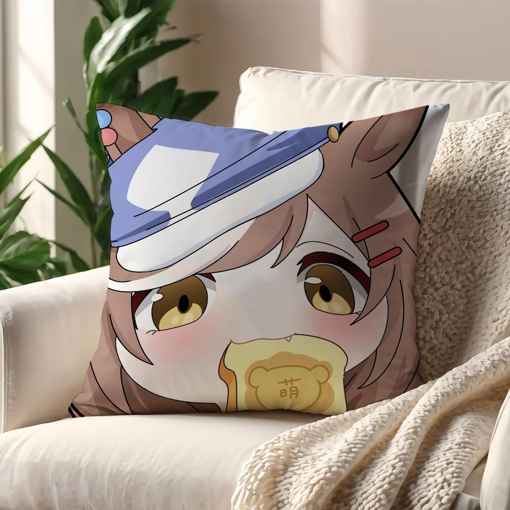 Umamusume Pretty Derby cushion cover For Pillow Printing Sofa Decoration Home Car Room Coffee Shop Office Nordic Simplicity