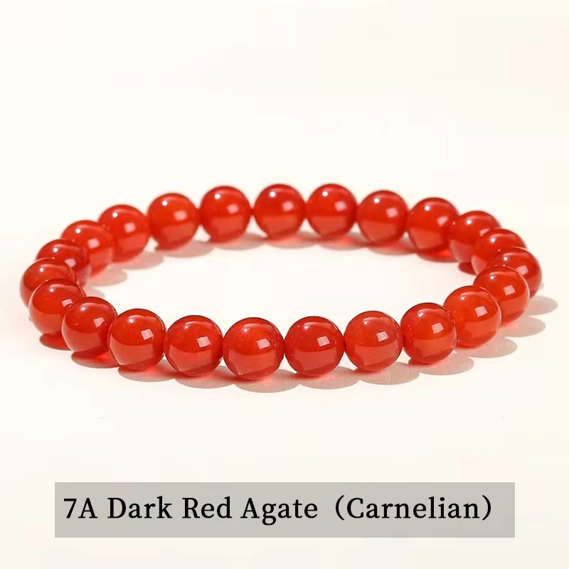 JD Natural Stone Beads Bracelet Amethyst Tiger Eye Crystal Quartz Agate Gem Beads Bangles Women Men Reiki Healling Jewelry Gift