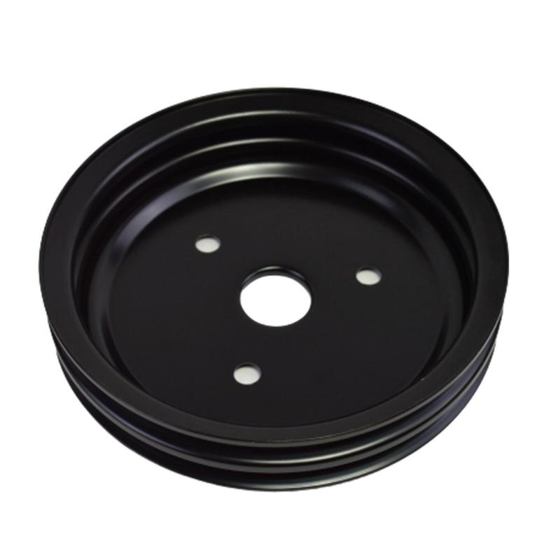 Automobile Short Water Pump Crankshaft Pulley 2 Grooves Durable Replacement Silver Swp for SBC 262 327