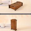 Miniature Antique Wooden Wardrobe For 1/12 Scale Dollhouses Accessories Double Door Cabinet Bedroom Scene Display Props