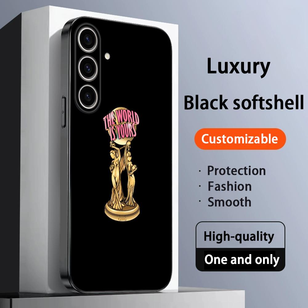 Carcasă Telefon Model Cool Tony Montana Pentru Samsung Galaxy S25 S24 S23 S22 S21 S20 Plus Ultra Note20 Negru Moale