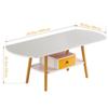 Modern Coffee Table with Double Storage Shelves – Living Room Center Table, Eco-Friendly Finish & Easy Assembly Required