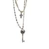 White Lace Cross Strap Choker Stacked Wearing Love Key Necklace Female Sweet Cool Fashion Design Neck Chain