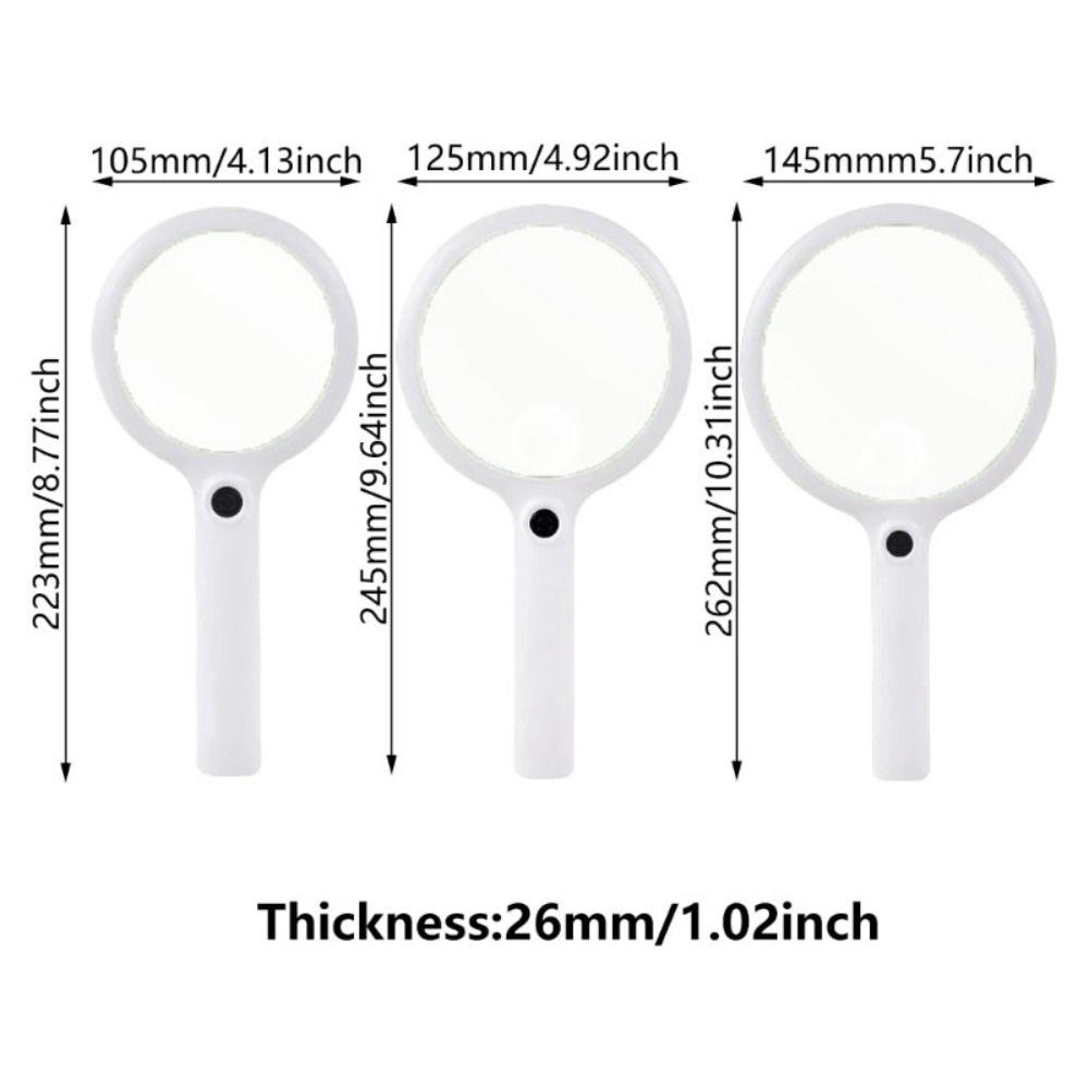 40/30/20X Magnifying Glasses Durable Handheld Microscope LED Lighted Magnifier  for Kid Elder