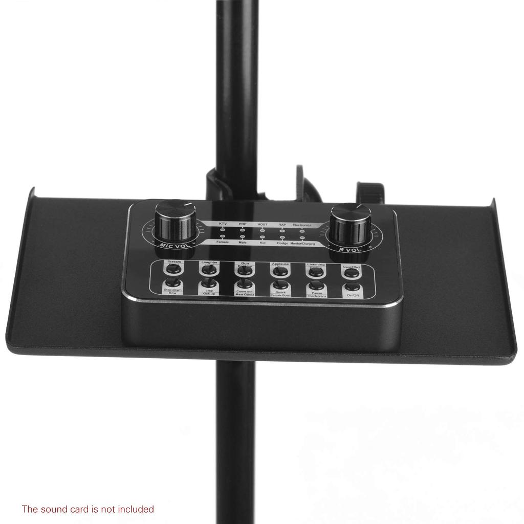 Btuty Clamp-on Tray Microphone Stand, Metal, with Mounting Clamp