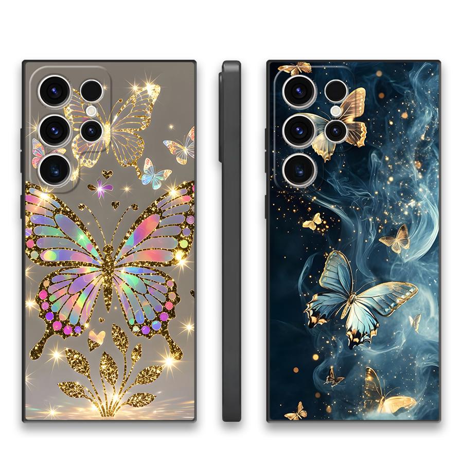 Creative Cartoon Butterfly Funda Phone Cover Case for Samsung Galaxy S26 S10 S9 Note 20 Ultra 8 9 10 S20 S21 FE S25 Ultra S23