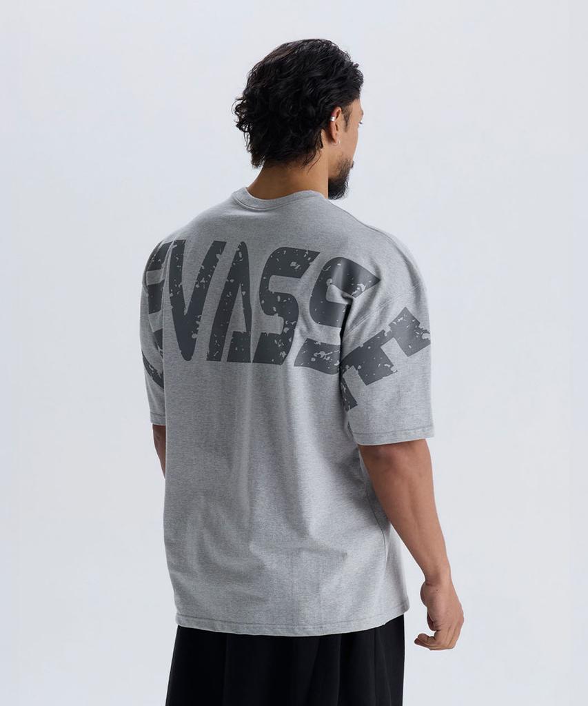 Leubase Old School Overfit Tee – Melange Gray