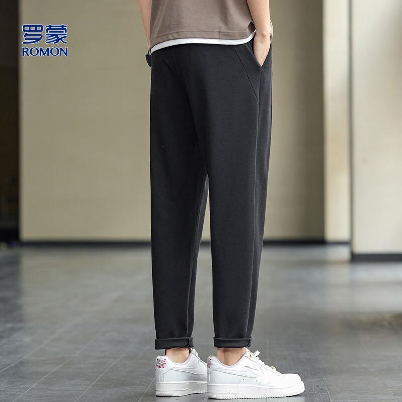 ROMON Men's Tencel Blend Waffle Knit Casual Pants