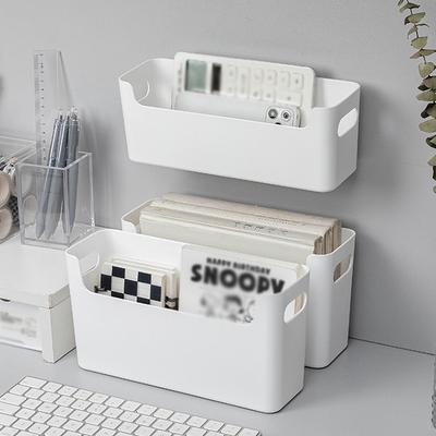 WORTHBUY Multifunctional Plastic Storage Rack Holder Punch Free Wall-Mounte Storage Organization Kitchen Cabinet Storage Box