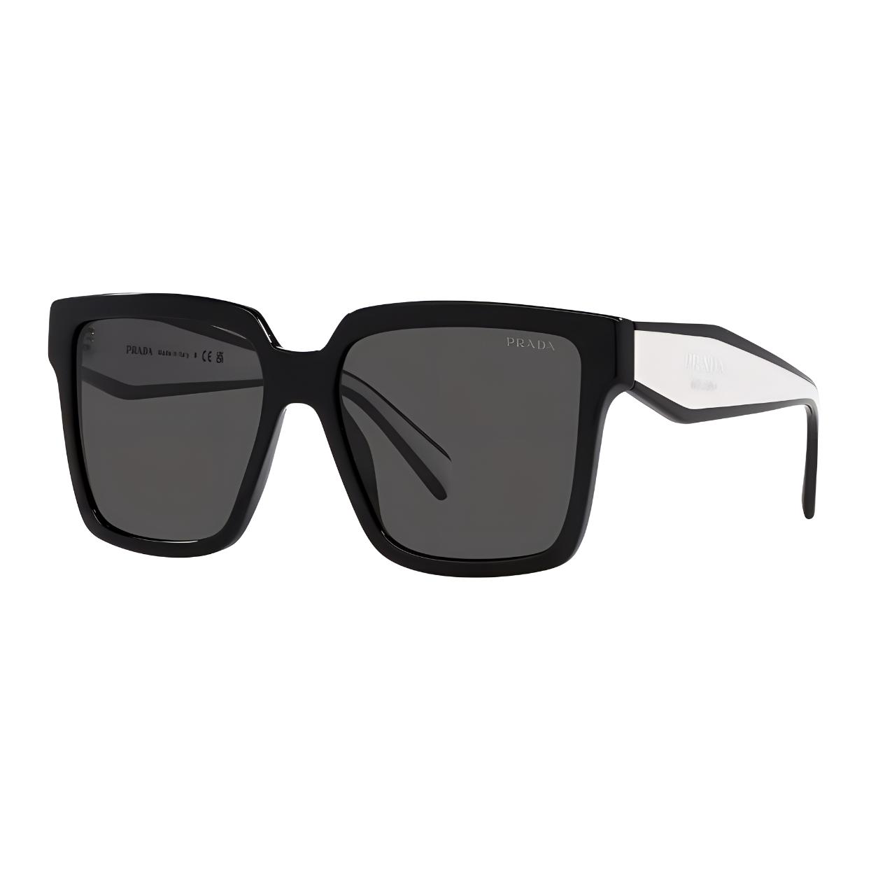 

Prada Logo Detail Acetate Square Sunglasses Unisex sunglasses Black 0PR-24ZS1AB5S01AB5S0 Basic Packaging-Eyeglass Case+Box,57
