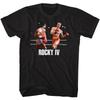 Rocky IV Film Drago & Rocky Im Ring Zehen an Zehen Vollfarbe Herren T-Shirt