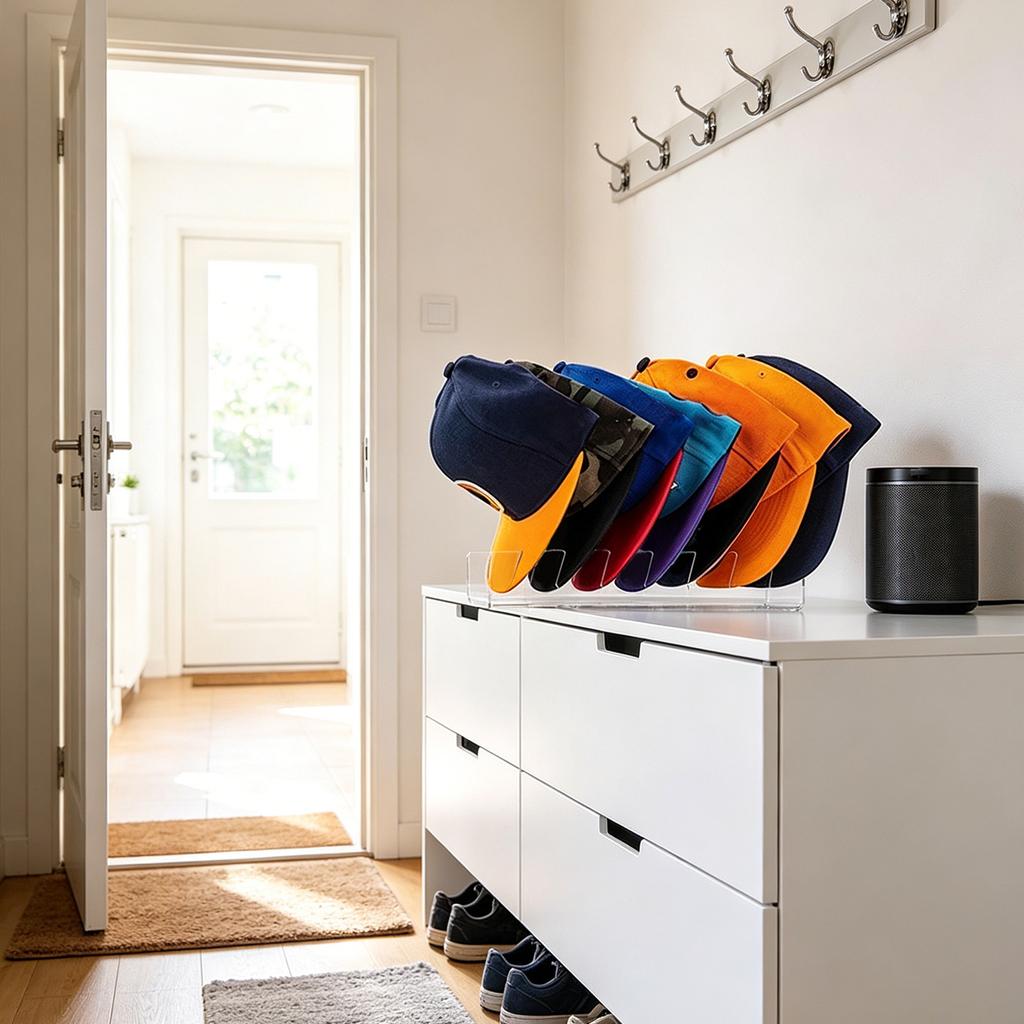 Hat Storage Rack for Home Organization, Wall Mounted or Freestanding Holder