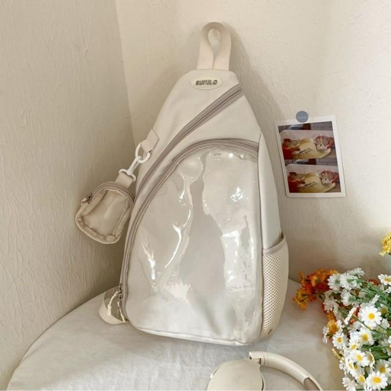Casual Sports Shoulder Bag Travel Trend Cycling Harajuku Large Capacity Crossbody Bag Cute Girl Student Breast Bag Ita Bag