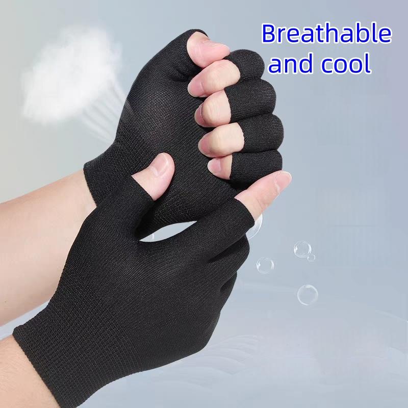 10pairs Breathable Elastic Fingerless Gloves - Suitable for Outdoor Sports, Cycling, Motorcycling, Fishing, Driving Accessories