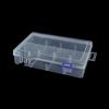 8-Compartment Adjustable Transparent Storage Box for Phone, Cables & Crafts