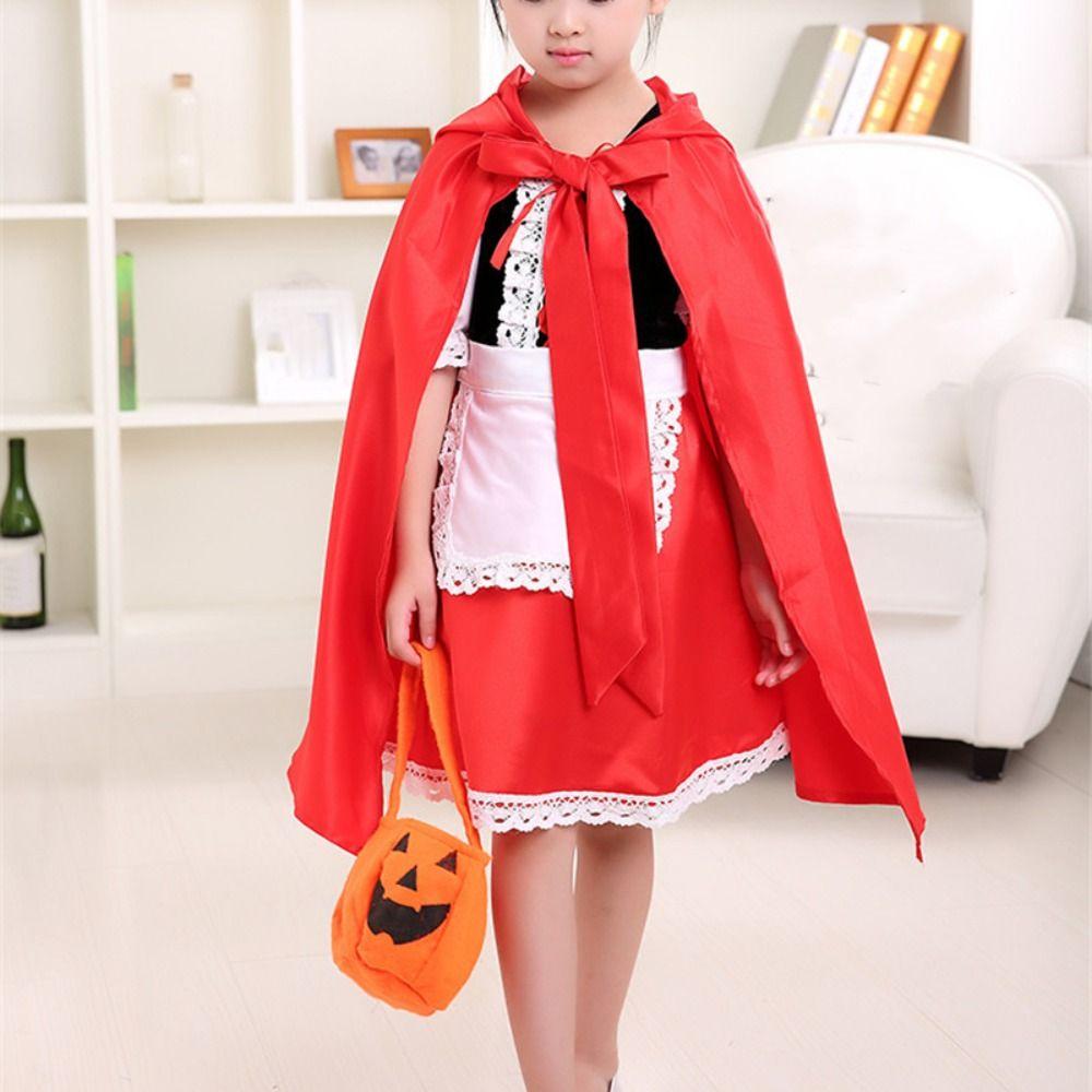 Dress with Cloak Halloween Christmas Costumes Performance 4Pieces Cosplay Costumes  Halloween