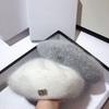 Autumn and Winter Women Beret Angola Rabbit Fur Beret Female Warm Octagonal Hat Fashion Painter Hat  High-quality Cap