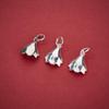 S925 Sterling Silver Morning Glory Flower Pendant for DIY Beading, Bracelet, Necklace Accessories.