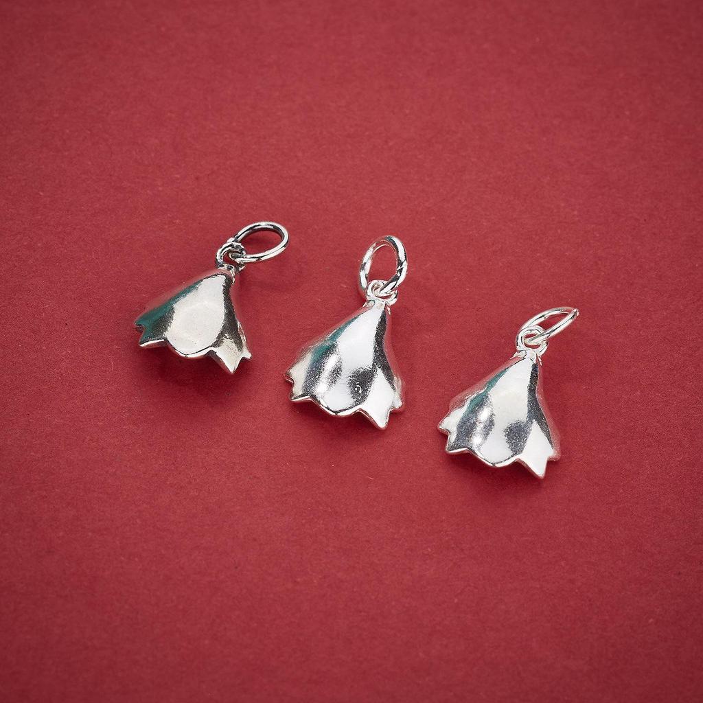 S925 Sterling Silver Morning Glory Flower Pendant for DIY Beading, Bracelet, Necklace Accessories.