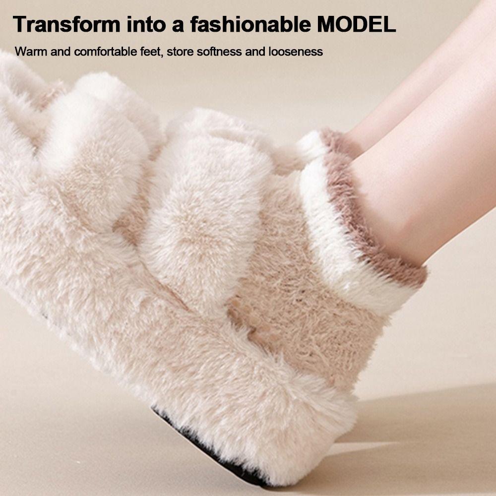 Non-slip Short Socks Coral Fleece Low Cuff Socks New Sleep Socks Autumn Winter