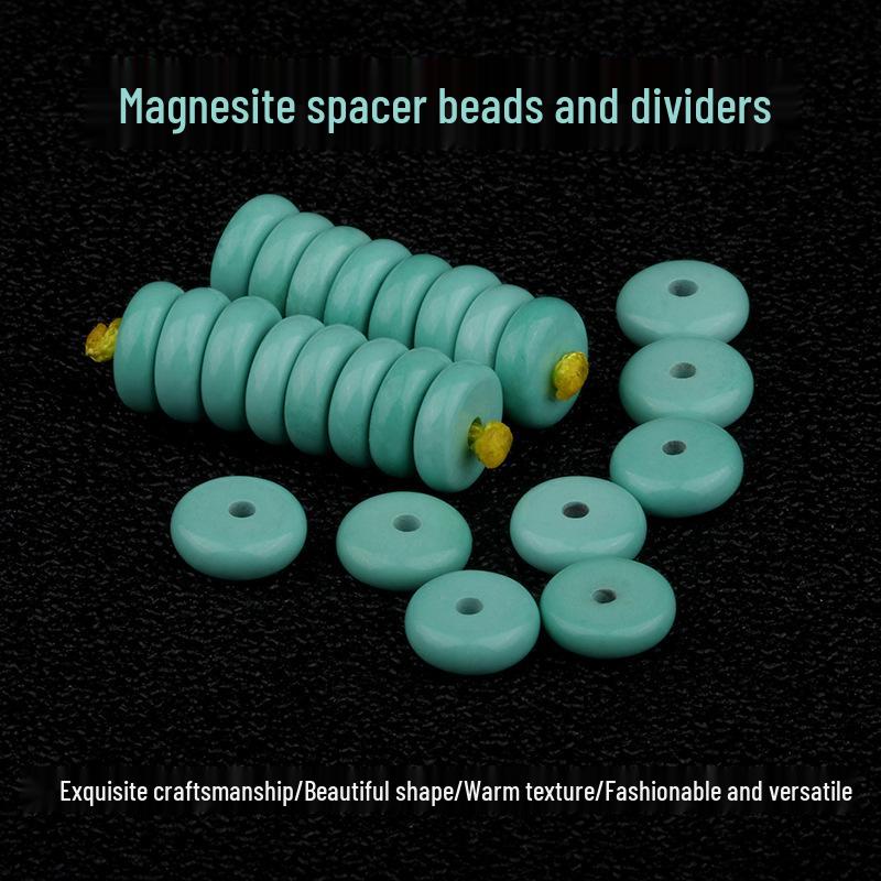 Magnesite Spacer  Gasket Beads, Loose Abacus Beads, Paired with Bracelets  Vajra, Handmade Star Moon Bodhi Spacer Beads