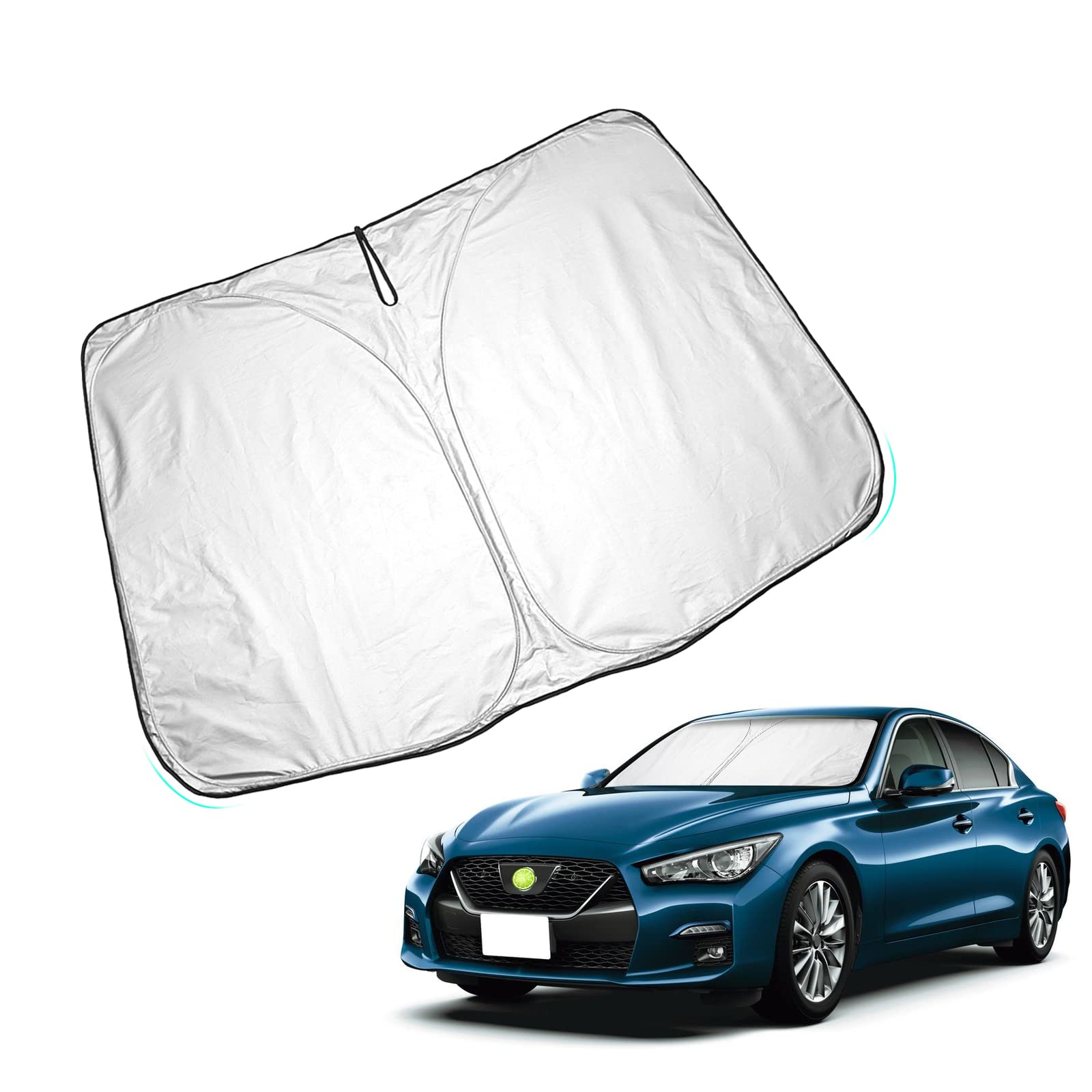 

HUAHAO Эксклюзивный солнцезащитный экран для нового Nissan Skyline v37, солнцезащитный экран на лобовое стекло, автомобильный солнцезащитный экран, защита от УФ-лучей, солнцезащитный экран для сна в машине, светонепроницаемый изоляционный лист