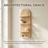 Minimalist Wooden Wall Shelves Oval Threaded Artistic Wooden Stand  Plants Display