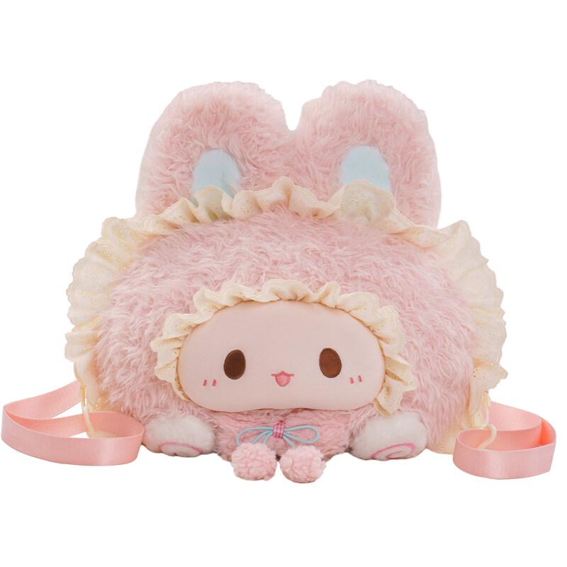 Cute Rabbit Plush Big Face Backpack & Crossbody Bag