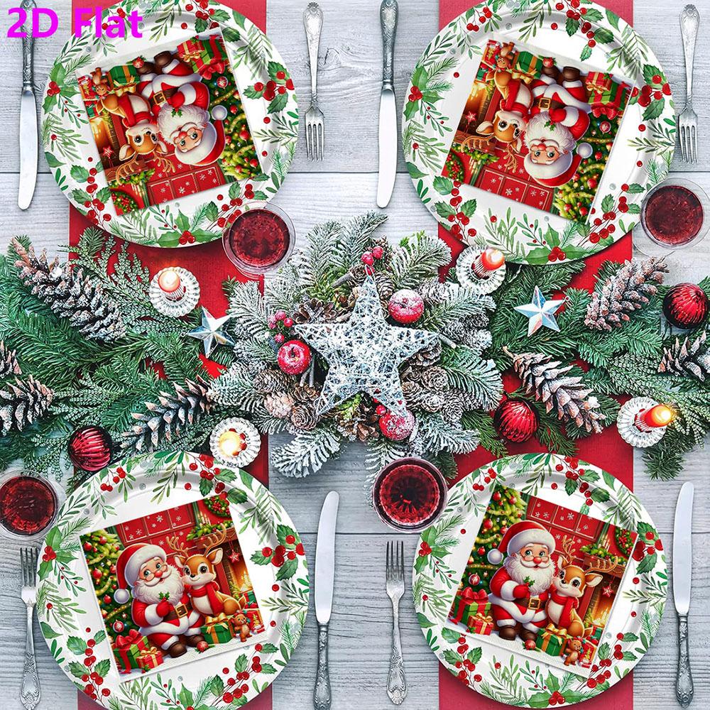 20pcs Disposable Napkins with The Elderly and Elk Pattern Print for Wedding,Parties,and Daily Use for Thanksgiving Fall Christmas Table Decoration