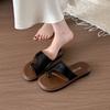 Niche Design Sense Sleeve Toe Casual Versatile Slippers Women's Outer Wear Summer New Soft Bottom Comfortable Beach Pinch Sandals