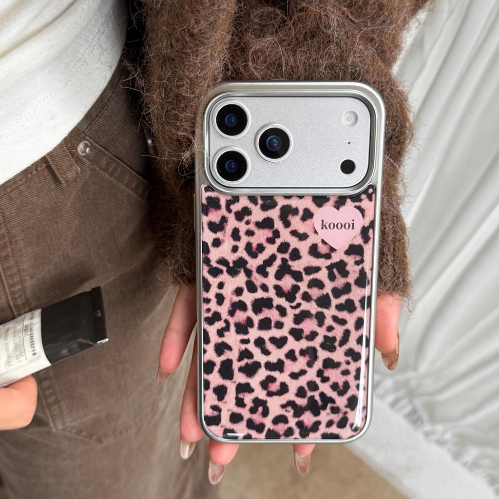 Fashion Advanced Pink Black Leopard Phone Case for iPhone 17 16e 16 15 14 13 12 11 Pro Max X XR XSMAX 8 7 Air Plus Luxury Clear
