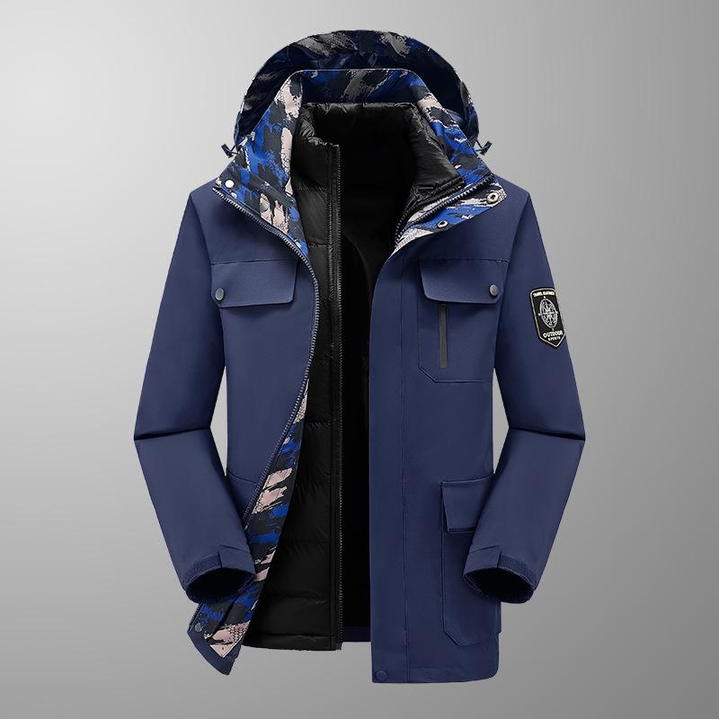 Two-Piece Waterproof Windproof Outdoor Couples Jacket with Cotton Padding