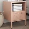 VidaXL Bedside Table, Bedside Cabinet with Legs, Nightstand with Compartment, Bedroom Nightstand, Pink 843056