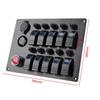 10 Gang Switch Panel Rocker Circuit Breaker Toggle Switch Panel With 3.1A Dual USB Charger+Voltmeter For Car Boat RV Camper