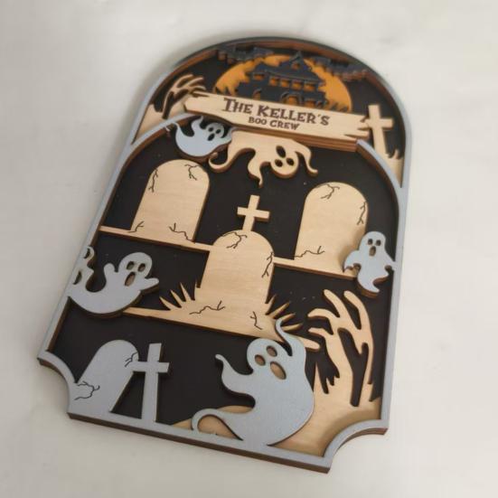 Halloween Graveyard Tombstones Prop Wooden Gravestone Halloween Figurine for Graveyard Scene DIY