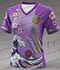 New summer 3D printed Japanese football training men's and women's sports short-sleeved casual V-neck children's T-shirt top