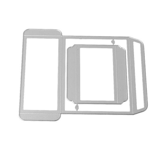

Подарочная коробка Металлические штампы DIY Скрапбукинг Бумажные карты Ремесло Тиснение Трафарет серебряный