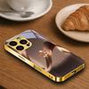 Champagne Royal Crown Electroplated Golden Phone Case For iPhone 18 17 16 15Plus 14 13 12 11 Pro Max 16E 17Air 7 8 X Glass Cover