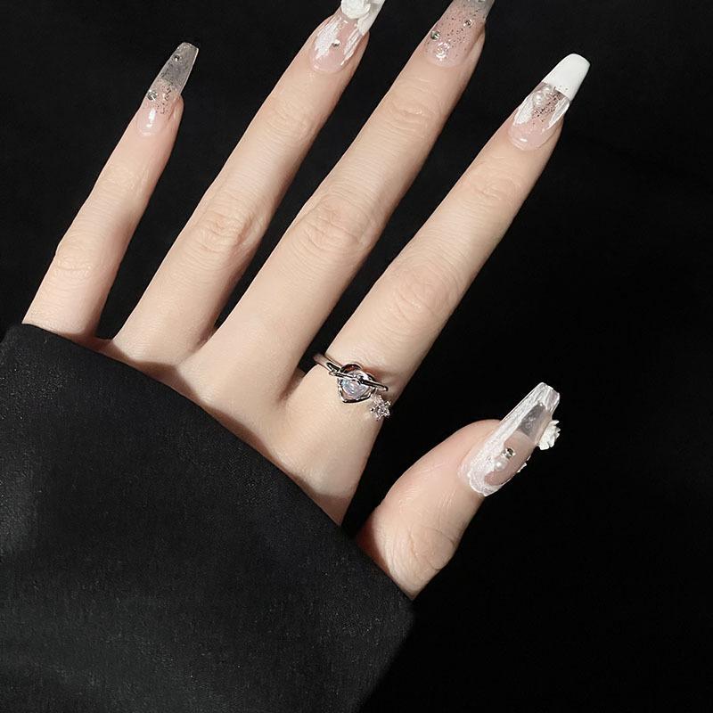 Niche Design Sense, Bear Love, Moonstone Opening, Simple And Advanced Sense, Personalized Index Finger Ring, Female