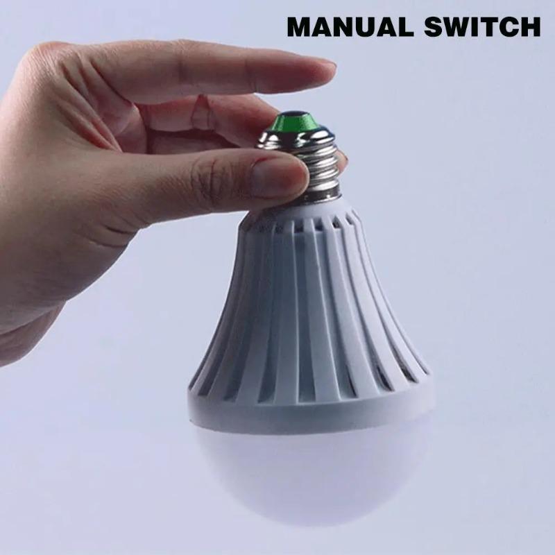 E27 Emergency LED Light Bulb 5W/7W/9W/12W/15W Rechargeable 1200mAh 6000K Battery 220V for Camping Tent Lamp Outdoor Lighting