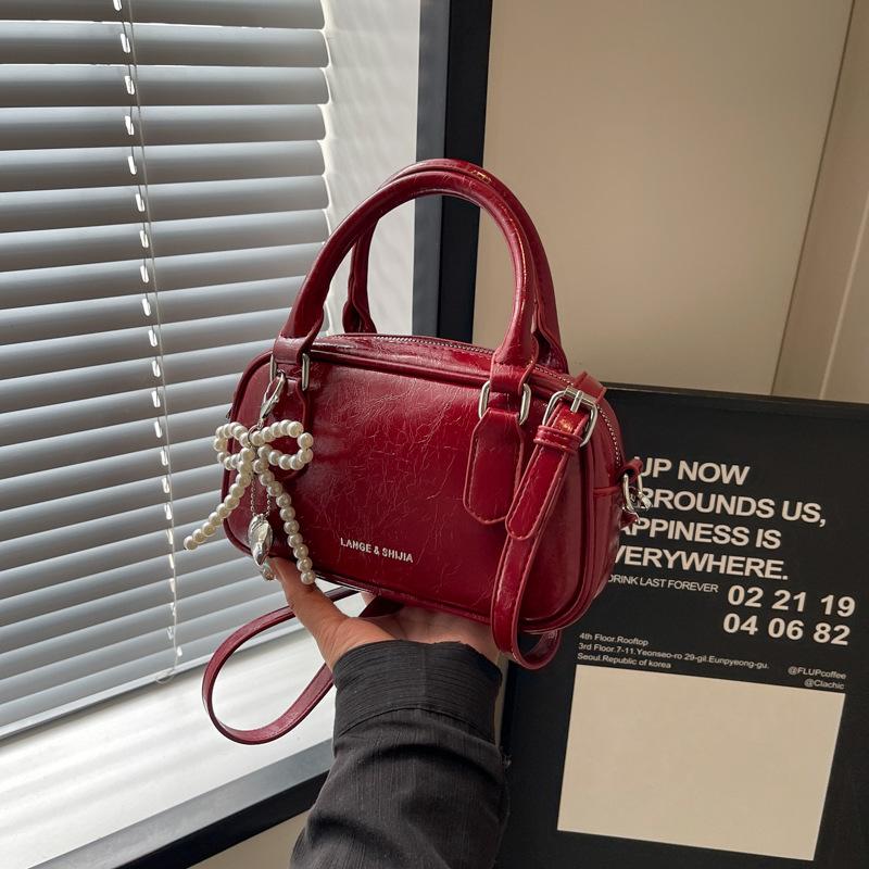 

Новая женская сумка 2025 новая популярная сумка-мессенджер на плечо, модная сумка с высоким чувством бордовый