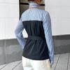 Women's Fashion Casual Spring Autumn Stripe Print Long Sleeve Blouses  Shirts