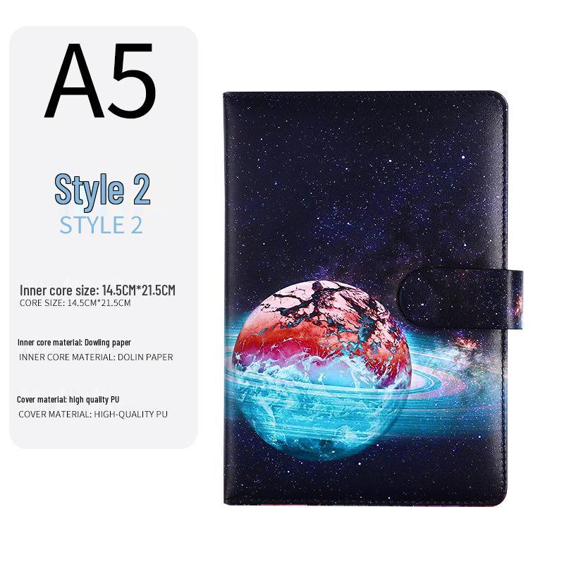 Premium A5 Interstellar Notebook: Creative Color Printing, Ideal for Notes & Records, Single Piece Order Available, Popular In Foreign Markets