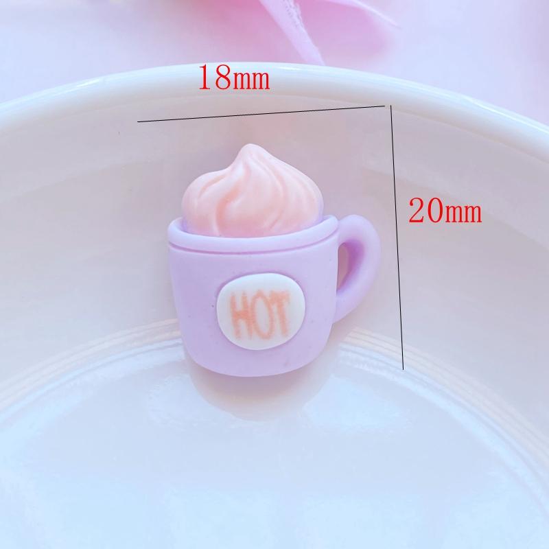 20 Stück Neue Süße Harz Mini Gemischte Cartoon Eiscreme Serie Flache Rückseite Cabochon Scrapbook Kawaii DIY Verzierungen Zubehör L52
