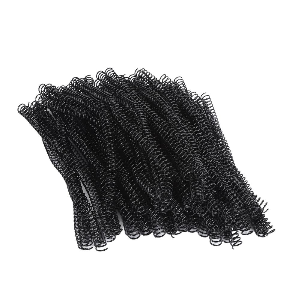 100PCS Binding Spiral 14.3mm Diameter 48 Teeth 4:1 115 Pieces A4 Paper Spiral Binding Wire Black