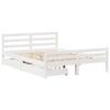 VidaXL Cadre de lit sans matelas blanc 140x200 cm bois de pin massif 3301611