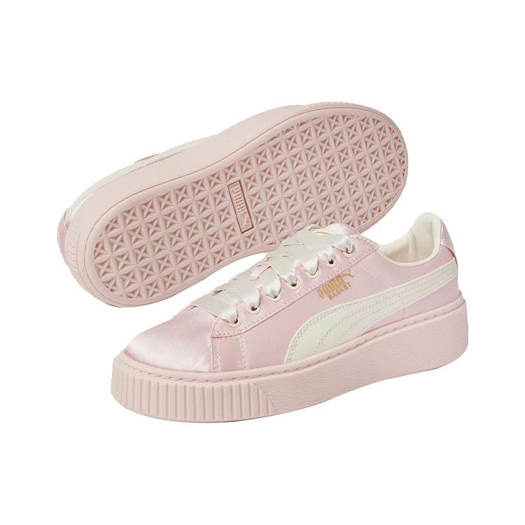 Puma Basket Platform Tween Pink Womens 365133-04