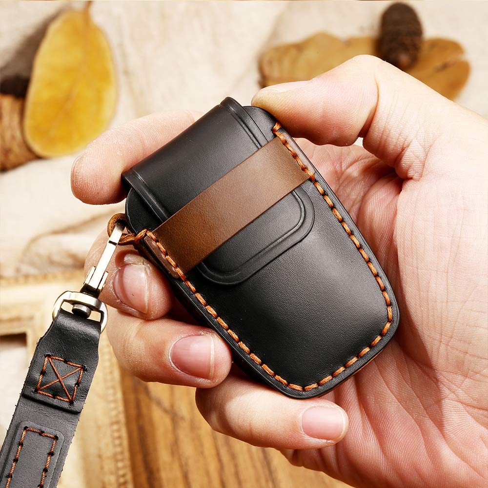 LEXLEY Toyota Genuine Leather Key Case Leather Key Cover Key Shell Smart Key Case