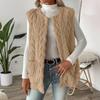 Fashion Women's Winter Plush Wool Jacket Casual  Knitted Vest Warm Lightweight Coat