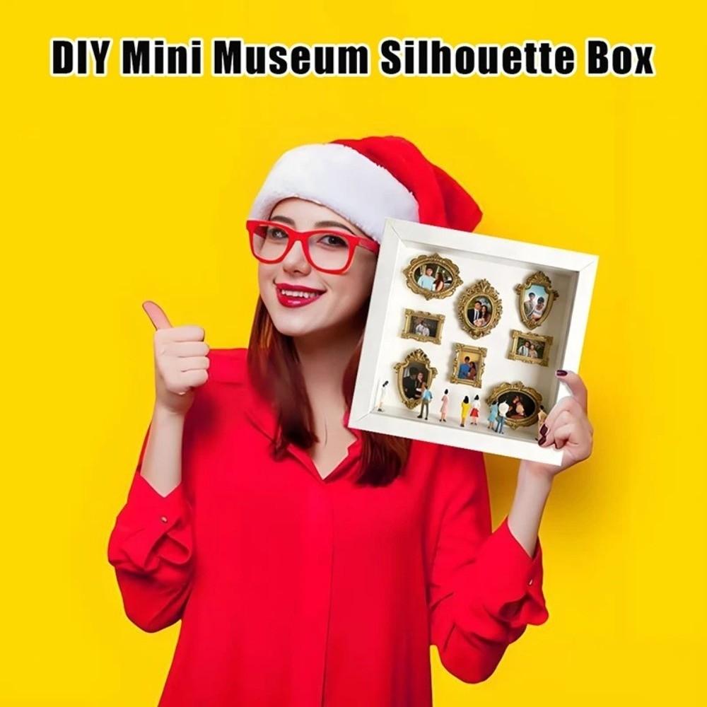 Romantic Mini Museum Silhouette Box DIY Miniature Photo Frame  for Anniversary Wedding Gift